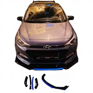 Hyundai İ20 Uyumlu Ön Lip Mavi Renkli 4 Parça - A+ Ürün - Dayanıklı Malzeme