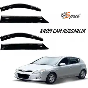 Hyundai i30 2007-2012 4lü Kromlu Cam Rüzgarlığı A+ Yeni Dizayn