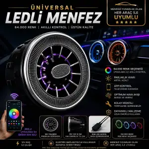 Işıklı Lüx Vip Model Klima Menfezi Izgarası ÇAPI 9-10CM (2 ADET)