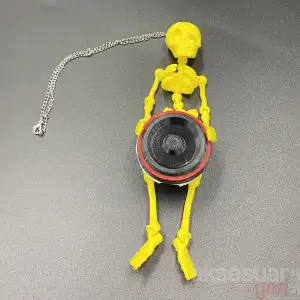 İskelet Ayna Süsü Bas Tutan Sarı Renk Zincirli A+ Ürün