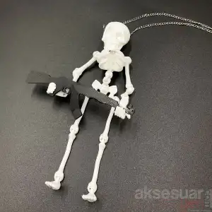 İskelet Ayna Süsü Beyaz Renk Keleş Tutan Zincirli A+ Ürün