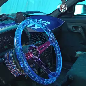 Lada Vega Göbek ve 35cm Şeffaf Baloncuklu Mavi Momo Direksiyon