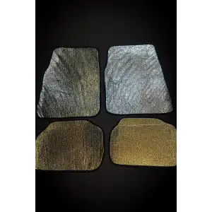 Metalize Güneşlik Dekor Paspas Araç İçi Güneşlik Paspas Seti