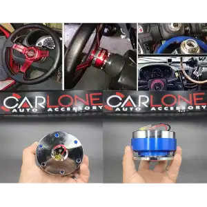 Momo Direksiyonlar İçin SökTak Göbek Aparatı-Mavi Renk