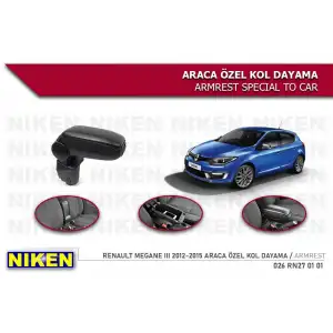 Niken Araca Özel Megane3 2012-2015 arası Delmesiz Orjinal Kolçak