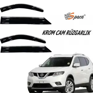 Nissan X-Trail 2014-2020 Kromlu Cam Rüzgarlığı A+ Yeni Dizayn