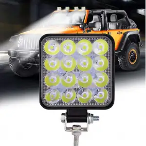 Off Road Beyaz Işık Sis Farı Lambası 9 Led Kare 9-30v 27 Watt
