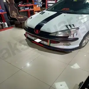 Peugeot 206 Uyumlu Fc5 Ön Lip kırmızı Renkli 4 Parça - A+ Ürün - Dayanıklı Malzeme