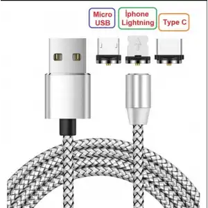 phone Lightning Samsung Micro Usb Type C Mıknatıslı Şarj Kablosu