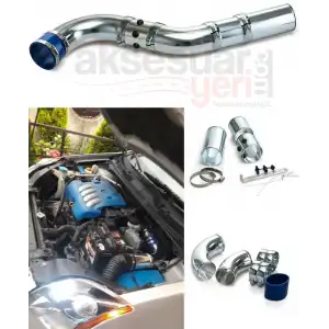 Profesyonel Hava Filtre Uzatma Krom Boru Seti Metal Ürün 7.6cm