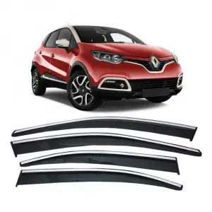 Renault Captur 2019-2021 Kromlu Cam Rüzgarlığı A+ Yeni Dizayn