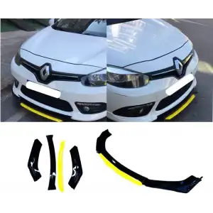 Renault Fluence Uyumlu Ön Lip Sarı Renkli 4 Parça - A+ Ürün - Dayanıklı Malzeme