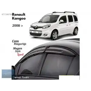 Renault Kangoo 2 4Lü Mugen Sport Cam Rüzgarlğı / Carlone / A+ Ürün
