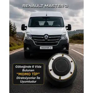 Renault Master-3 Uyumlu Spor Direksiyon Göbeği Momo Tip
