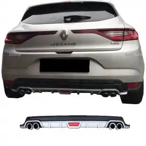 RENAULT MEGANE  UYUMLU DİFÜZÖR ARKA TAMPON EKİ/CRL.MDL