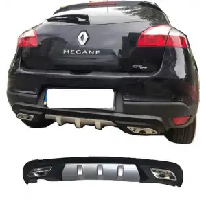 RENAULT MEGANE  UYUMLU DİFÜZÖR ARKA TAMPON EKİ/CRL.MDL