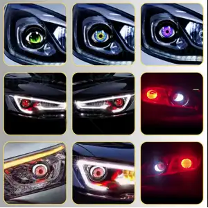 Şeytan Göz Animasyonlu Mercek Led Far-Çok Modlu-Renkli Gözler