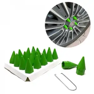 Sivri Bijon Parlak Malzeme Yeşil Renk 17mm 20 Adet