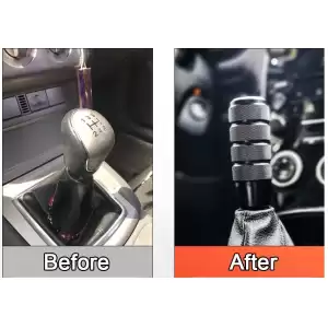 Siyah Baklalı Vites Topuzu Metal-Spor Araçlar İçin 9.5cm Renkli Şık Tasarım
