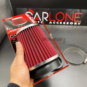 Spor Açık Hava Filtresi Krom Başlı Kırmızı Renk - Süper Ses Yüksek Performans BR4686101