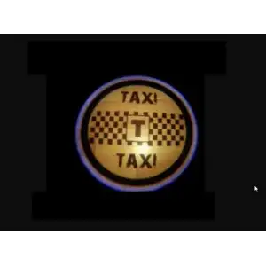 TAXİ Marka Kapı Altı Hayalet Logo - Pilli Yapıştırmalı Kapıaltı Logo