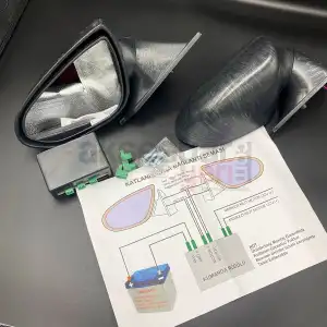 Tofaş Katlanır Ayna Elektrikli Siyah Renk Kaliteli Malzeme