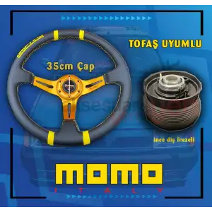 Tofaş Şahin 1997 Üstü Uyumlu 35cm Momo Spor Dierksiyon ve Göbeği İnce Diş Freze Sarı Detaylı