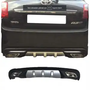TOYOTA AURİS UYUMLU DİFÜZÖR ARKA TAMPON EKİ/CRS.MDL