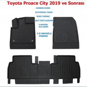 Toyota Proace 2019 ve Sonrası 4D Premium Havuzlu Paspas