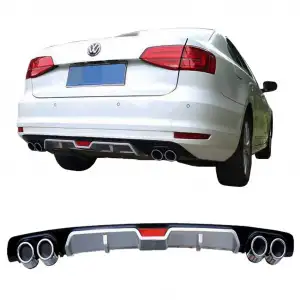 VOLKSWAGEN JETTA MK6 UYUMLU DİFÜZÖR ARKA TAMPON EKİ