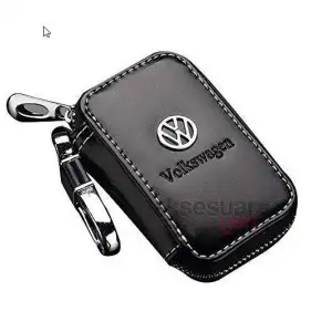 Volkswagen Logolu Lüks Deri Anahtarlık -Fermuarlı Çantalı Şık Yeni Tasarım