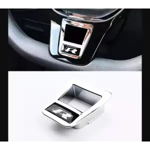 Volkswagen R Direksiyon Logosu - Siyah - Geçmeli Model