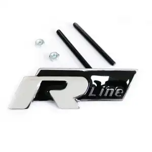 Volkswagen R-Line Siyah Panjur Arması - Orjinal Metal Ürün