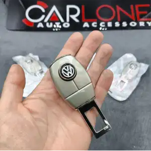 Vw Amblemli Bej Renk Metal Emniyet Kemer Yükseltici Rahatlatıcı Toka 2 Adet