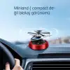 Güneş Enerjili Dönen Helikopter Araba Kokusu Kırmızı Renk -Torpido Üstü Dekoratif Oto Kokusu