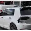 Vw Golf 7-7.5 Kasa İçin Kelebek Cam Vizörü Kaplaması Siyah Renk-Bantlı