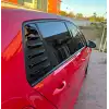 Vw Golf 7-7.5 Kasa İçin Kelebek Cam Vizörü Kaplaması Siyah Renk-Bantlı