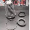 Açık Hava Filtresi Krom Kaplı 2 Aparatlı Gri Renk Huni Tip-90mm-73mm-60mm