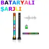 Araç İçi Müzik Ritmine Duyarlı RGB Ekolayzer LED Işık Çubuğu Bataryalı (1 ADET)