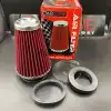Açık Hava Filtresi Krom Kaplı 2 Aparatlı Kırmızı Renk Huni Tip