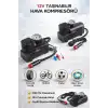 Araba Lastik Şişirme Pompası Hava Lastik Kompresörü Çakmak Girişli 300PSİ