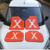 Areon X Kokulu ve X Öpücüklü Kırmızı Araç İçi Halı Paspas-Kaydırmaz Taban-Universal-Yıkanabilir