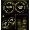 Audi Ledli Işıklı Bardaklık Altı - Usb Şarjlı - RGB Modlu -