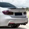 Bmw F30 Yarasa M4 Tip Spoiler Parlak Siyah Boyalı İthal Ürün Plastik