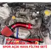 Fiat Egea 1.4 Benzinli Krom Borulu Spor Açık Hava Filtre Seti -Boru Çapı 7,6cm-Uzunluk 23cm