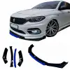 Fiat Egea Uyumlu Ön Lip Mavi Renkli 4 Parça - A+ Ürün - Dayanıklı Malzeme