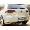 Golf 7.5 Uyumlu Arka Difüzör Parlak Siyah Krom Uçlu