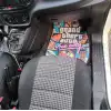 GTA Desen Araç İçi Halı Paspas-Kaydırmaz Taban-Universal Her Araca Uyumlu-Yıkanabilir