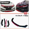 Honda Civic Fc5 - Fk7 Lip Renkli Parça - A+ Kaliteli - Dayanıklı Malzeme - Kırmızı- Sarı-Mavi