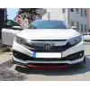 Honda Civic Fc5 - Fk7 Lip Renkli Parça - A+ Kaliteli - Dayanıklı Malzeme - Kırmızı- Sarı-Mavi